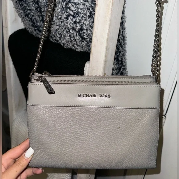 Michael Kors Double-Zip Pebble Leather Crossbody - Picture 2 of 5